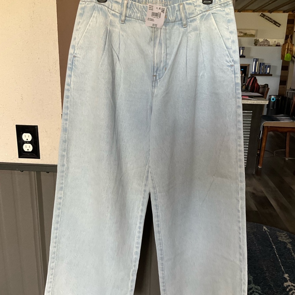 American Eagle Outfitters Light Blue Wide Leg Jeans